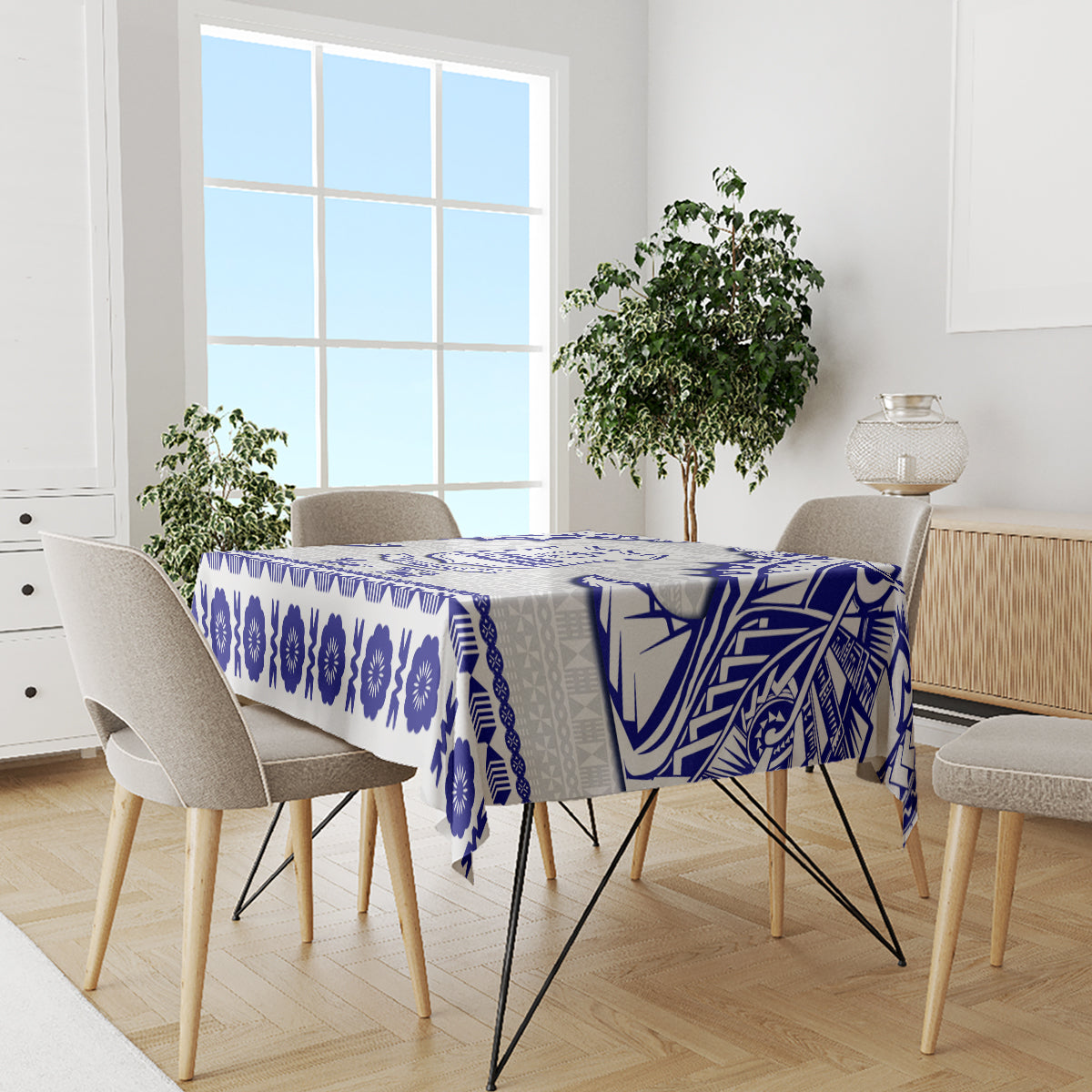 Personalised Fiji Labasa College Tablecloth Fijian Tapa Pattern LT14 - Polynesian Pride