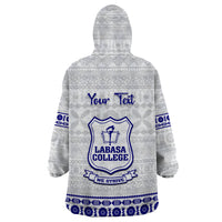 Personalised Fiji Labasa College Wearable Blanket Hoodie Fijian Tapa Pattern LT14 - Polynesian Pride