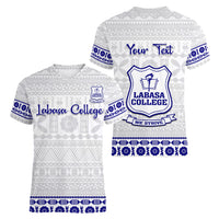 Personalised Fiji Labasa College Women V Neck T Shirt Fijian Tapa Pattern LT14 - Polynesian Pride