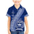 Personalised Fiji Queen Victoria School Family Matching Mermaid Dress and Hawaiian Shirt Fijian Tapa Pattern LT14 Son's Shirt Blue - Polynesian Pride