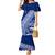 Personalised Fiji Queen Victoria School Mermaid Dress Fijian Tapa Pattern LT14 Women Blue - Polynesian Pride