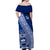 Personalised Fiji Queen Victoria School Off Shoulder Maxi Dress Fijian Tapa Pattern LT14 - Polynesian Pride