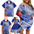 Personalised Samoana High School Family Matching Off Shoulder Short Dress and Hawaiian Shirt American Samoa Schools Polynesian Tropical Flowers LT14 - Polynesian Pride