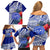 Personalised Samoana High School Family Matching Off Shoulder Short Dress and Hawaiian Shirt American Samoa Schools Polynesian Tropical Flowers LT14 - Polynesian Pride