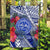 Personalised Samoana High School Garden Flag American Samoa Schools Polynesian Tropical Flowers LT14 Garden Flag Blue - Polynesian Pride