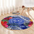 Personalised Samoana High School Round Carpet American Samoa Schools Polynesian Tropical Flowers LT14 - Polynesian Pride