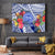 Personalised Samoana High School Tapestry American Samoa Schools Polynesian Tropical Flowers LT14 Blue - Polynesian Pride