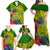 Personalised Leone High School Family Matching Off Shoulder Maxi Dress and Hawaiian Shirt American Samoa Schools Polynesian Tropical Flowers LT14 - Polynesian Pride