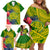 Personalised Leone High School Family Matching Off Shoulder Short Dress and Hawaiian Shirt American Samoa Schools Polynesian Tropical Flowers LT14 - Polynesian Pride