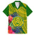 Personalised Leone High School Family Matching Short Sleeve Bodycon Dress and Hawaiian Shirt American Samoa Schools Polynesian Tropical Flowers LT14 Dad's Shirt - Short Sleeve Green - Polynesian Pride