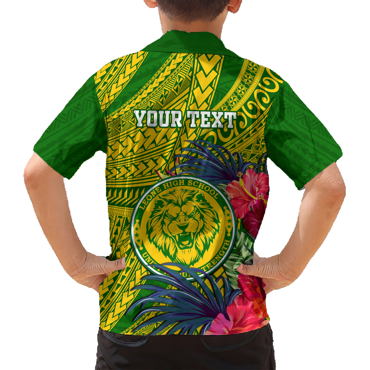 Personalised Leone High School Kid Hawaiian Shirt American Samoa Schools Polynesian Tropical Flowers LT14 - Polynesian Pride