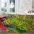 Personalised Leone High School Round Carpet American Samoa Schools Polynesian Tropical Flowers LT14 - Polynesian Pride