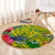 Personalised Leone High School Round Carpet American Samoa Schools Polynesian Tropical Flowers LT14 - Polynesian Pride