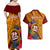 Personalised Tafuna High School Couples Matching Off Shoulder Maxi Dress and Hawaiian Shirt American Samoa Schools Polynesian Tropical Flowers LT14 - Polynesian Pride