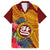 Personalised Tafuna High School Family Matching Long Sleeve Bodycon Dress and Hawaiian Shirt American Samoa Schools Polynesian Tropical Flowers LT14 Dad's Shirt - Short Sleeve Maroon - Polynesian Pride