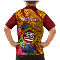 Personalised Tafuna High School Family Matching Mermaid Dress and Hawaiian Shirt American Samoa Schools Polynesian Tropical Flowers LT14 - Polynesian Pride