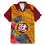 Personalised Tafuna High School Family Matching Mermaid Dress and Hawaiian Shirt American Samoa Schools Polynesian Tropical Flowers LT14 Dad's Shirt - Short Sleeve Maroon - Polynesian Pride