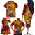 Personalised Tafuna High School Family Matching Off Shoulder Long Sleeve Dress and Hawaiian Shirt American Samoa Schools Polynesian Tropical Flowers LT14 - Polynesian Pride