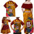 Personalised Tafuna High School Family Matching Off Shoulder Maxi Dress and Hawaiian Shirt American Samoa Schools Polynesian Tropical Flowers LT14 - Polynesian Pride