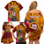 Personalised Tafuna High School Family Matching Off Shoulder Short Dress and Hawaiian Shirt American Samoa Schools Polynesian Tropical Flowers LT14 - Polynesian Pride