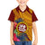 Personalised Tafuna High School Family Matching Puletasi Dress and Hawaiian Shirt American Samoa Schools Polynesian Tropical Flowers LT14 Son's Shirt Maroon - Polynesian Pride