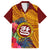 Personalised Tafuna High School Family Matching Short Sleeve Bodycon Dress and Hawaiian Shirt American Samoa Schools Polynesian Tropical Flowers LT14 Dad's Shirt - Short Sleeve Maroon - Polynesian Pride