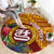 Personalised Tafuna High School Round Carpet American Samoa Schools Polynesian Tropical Flowers LT14 - Polynesian Pride