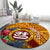 Personalised Tafuna High School Round Carpet American Samoa Schools Polynesian Tropical Flowers LT14 - Polynesian Pride