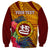 Personalised Tafuna High School Sweatshirt American Samoa Schools Polynesian Tropical Flowers LT14 - Polynesian Pride