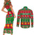 Personalised Hawaii Christmas Couples Matching Short Sleeve Bodycon Dress and Long Sleeve Button Shirt Mele Kalikimaka LT14 - Polynesian Pride