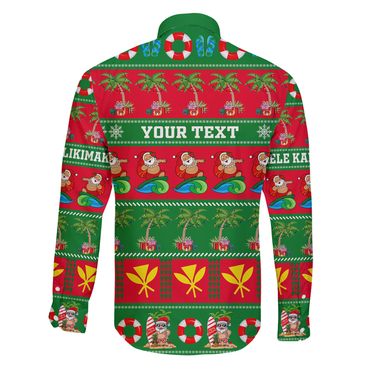 Personalised Hawaii Christmas Family Matching Mermaid Dress and Hawaiian Shirt Mele Kalikimaka LT14 - Polynesian Pride