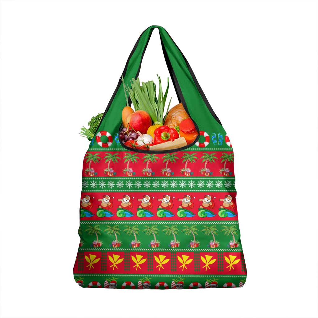Hawaii Christmas Grocery Bag Mele Kalikimaka LT14 1-pack One Size Green - Polynesian Pride