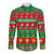 Personalised Hawaii Christmas Long Sleeve Button Shirt Mele Kalikimaka LT14 Unisex Green - Polynesian Pride