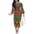 Personalised Hawaii Christmas Off The Shoulder Long Sleeve Dress Mele Kalikimaka LT14 Women Green - Polynesian Pride