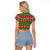 Personalised Hawaii Christmas Raglan Cropped T Shirt Mele Kalikimaka LT14 - Polynesian Pride