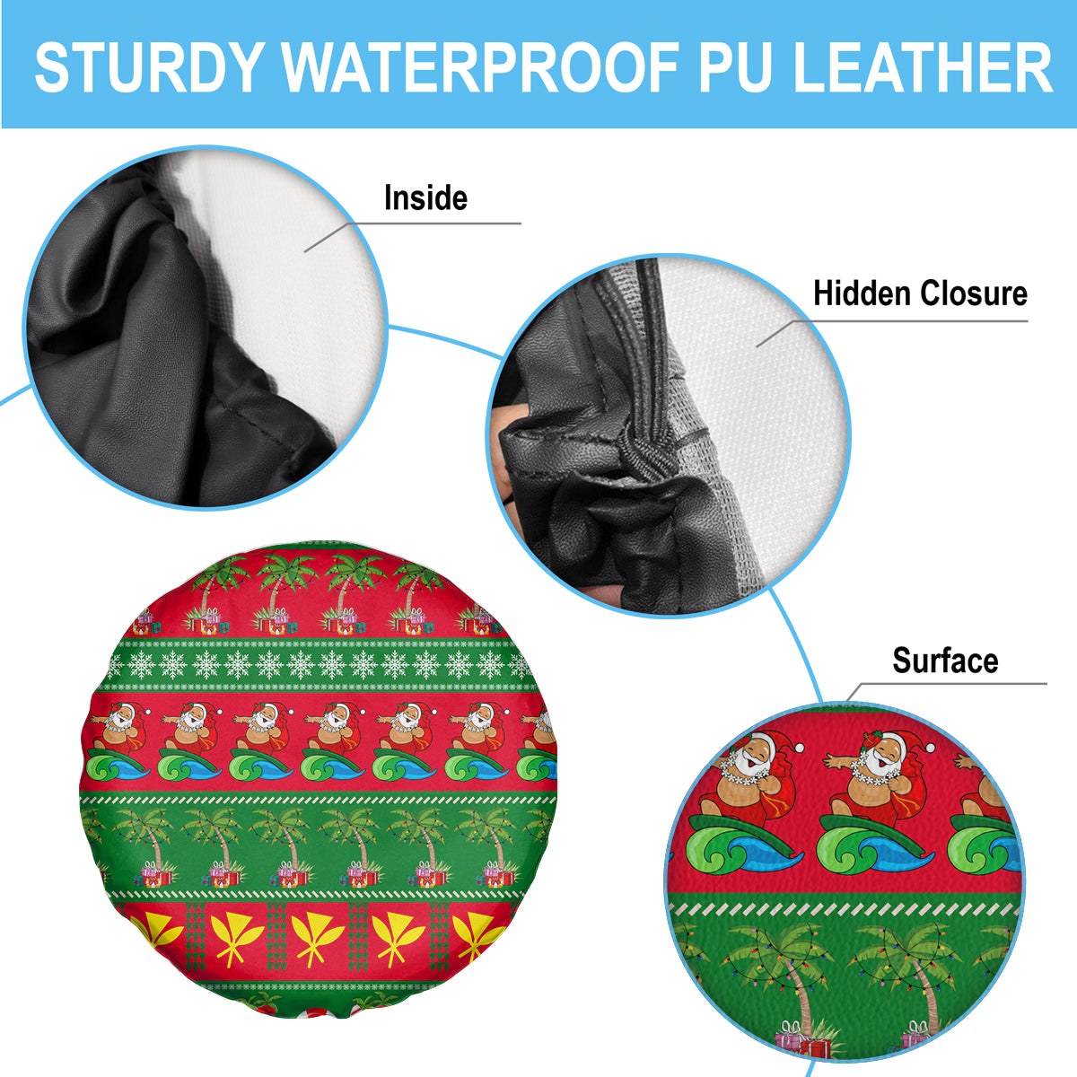 Hawaii Christmas Spare Tire Cover Mele Kalikimaka LT14 - Polynesian Pride