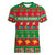 Personalised Hawaii Christmas Women V Neck T Shirt Mele Kalikimaka LT14 Female Green - Polynesian Pride