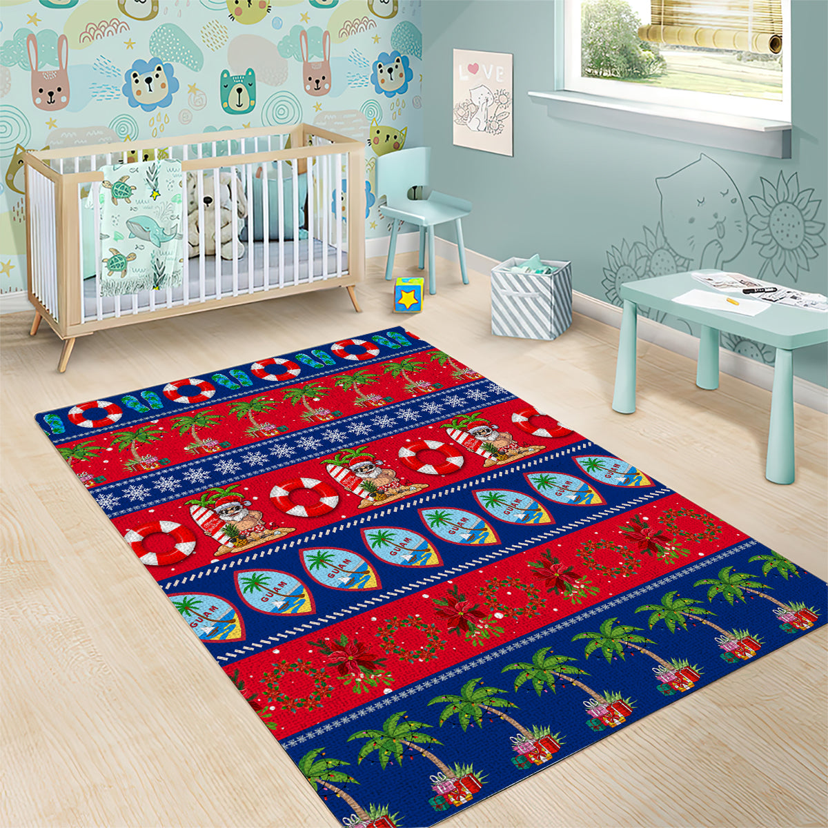Guam Christmas Area Rug Felis Pasgua LT14 - Polynesian Pride