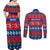 Personalised Guam Christmas Couples Matching Off Shoulder Maxi Dress and Long Sleeve Button Shirt Felis Pasgua LT14 - Polynesian Pride