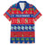 Personalised Guam Christmas Family Matching Puletasi Dress and Hawaiian Shirt Felis Pasgua LT14 Dad's Shirt - Short Sleeve Blue - Polynesian Pride