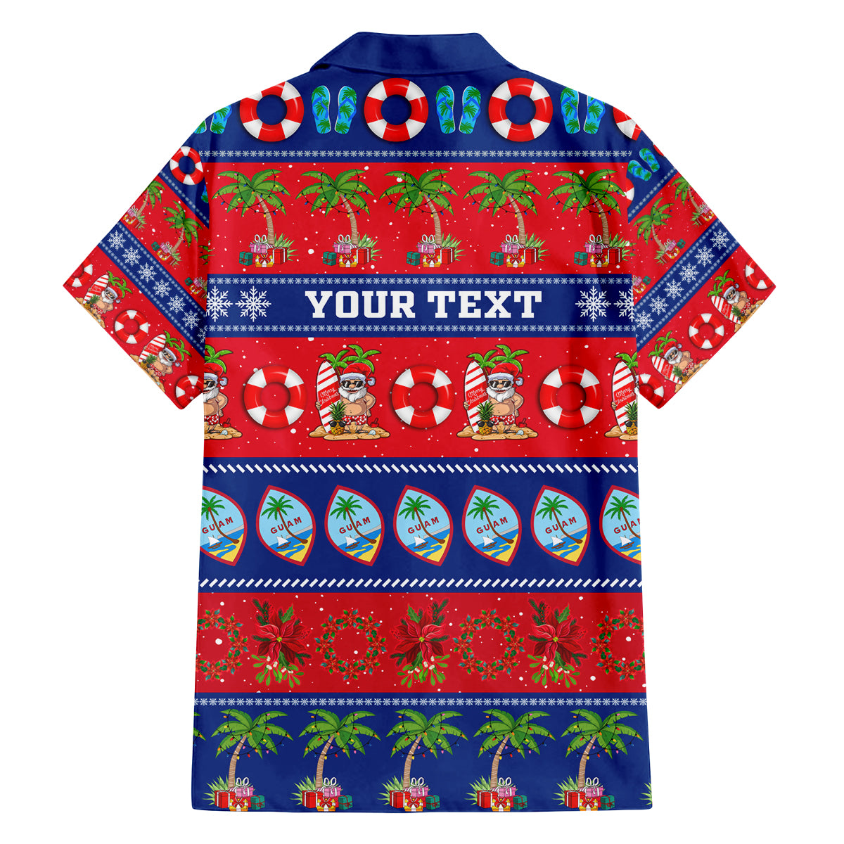 Personalised Guam Christmas Family Matching Puletasi Dress and Hawaiian Shirt Felis Pasgua LT14 - Polynesian Pride