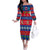 Personalised Guam Christmas Off The Shoulder Long Sleeve Dress Felis Pasgua LT14 Women Blue - Polynesian Pride