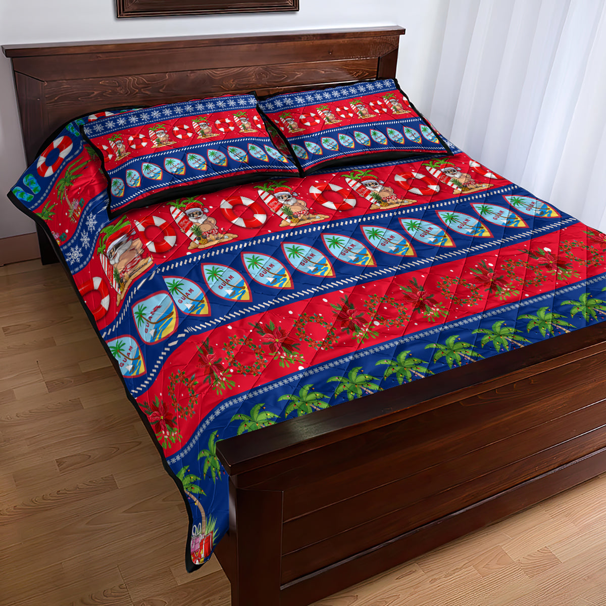 Guam Christmas Quilt Bed Set Felis Pasgua LT14 - Polynesian Pride
