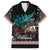 Personalised New Zealand Waka Family Matching Short Sleeve Bodycon Dress and Hawaiian Shirt Aotearoa Maori Silver Fern Pattern LT14 Dad's Shirt - Short Sleeve Black - Polynesian Pride