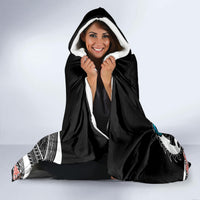 Personalised New Zealand Waka Hooded Blanket Aotearoa Maori Silver Fern Pattern LT14 - Polynesian Pride