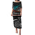 Personalised New Zealand Waka Puletasi Aotearoa Maori Silver Fern Pattern LT14 Long Dress Black - Polynesian Pride