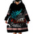 Personalised New Zealand Waka Wearable Blanket Hoodie Aotearoa Maori Silver Fern Pattern LT14 - Polynesian Pride