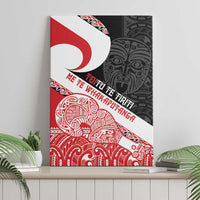 Toitu Te Tiriti Me Te Whakaputanga Canvas Wall Art Maori Wahaika With Haka Face LT14 - Polynesian Pride