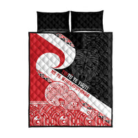Toitu Te Tiriti Me Te Whakaputanga Quilt Bed Set Maori Wahaika With Haka Face LT14 - Polynesian Pride