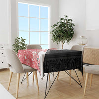Toitu Te Tiriti Me Te Whakaputanga Tablecloth Maori Wahaika With Haka Face LT14 - Polynesian Pride